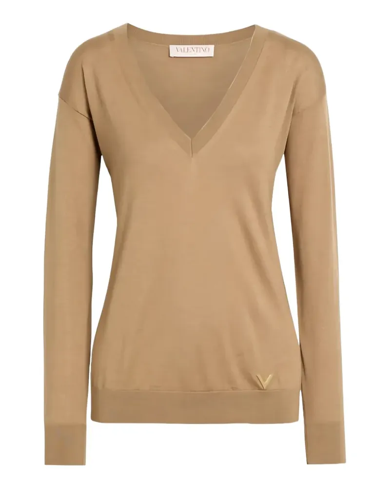 Valentino Garavani V-neck VLogo Signature sweater - Braun Braun