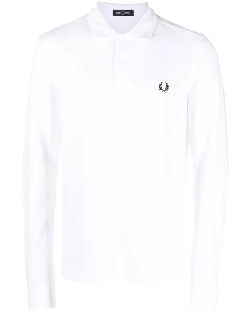 Fred Perry Poloshirt mit Wappen - Weiß Weiß