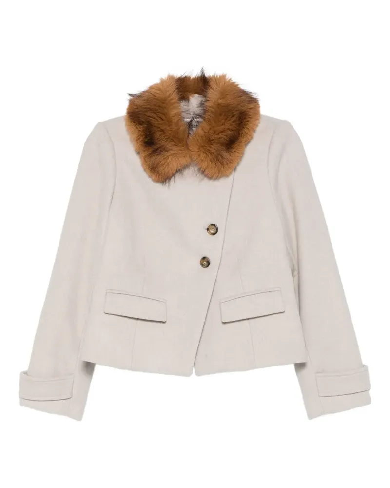 ba&sh Mantel aus Frottee mit Knopfverschluss - Nude Nude