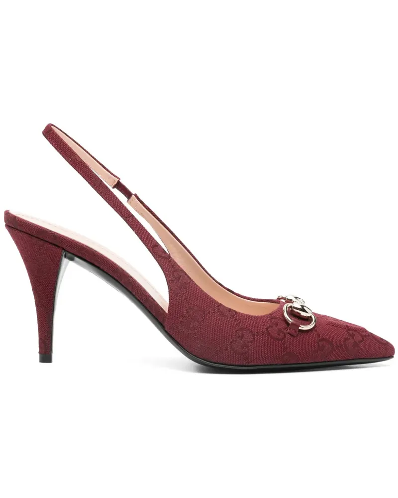 Gucci Horsebit Slingback-Pumps 85mm - Rot Rot
