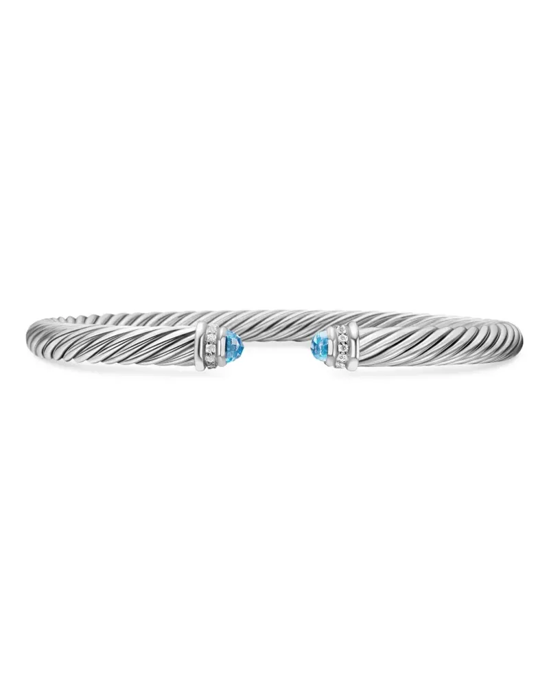 David Yurman Cable Classics Armband aus Sterlingsilber mit Diamant 5mm Silber