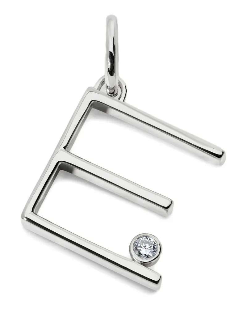 Monica Vinader Anhänger mit Diamant - Silber Silber