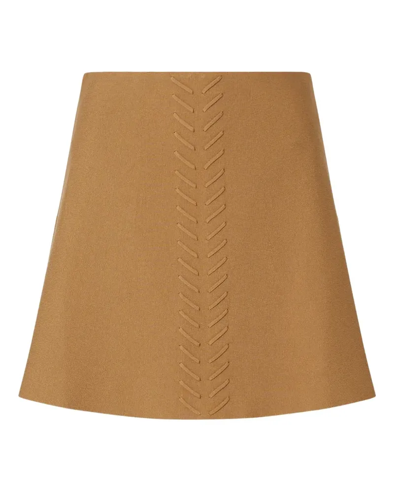 Liu Jo knit mini skirt with braided details - Nude Nude