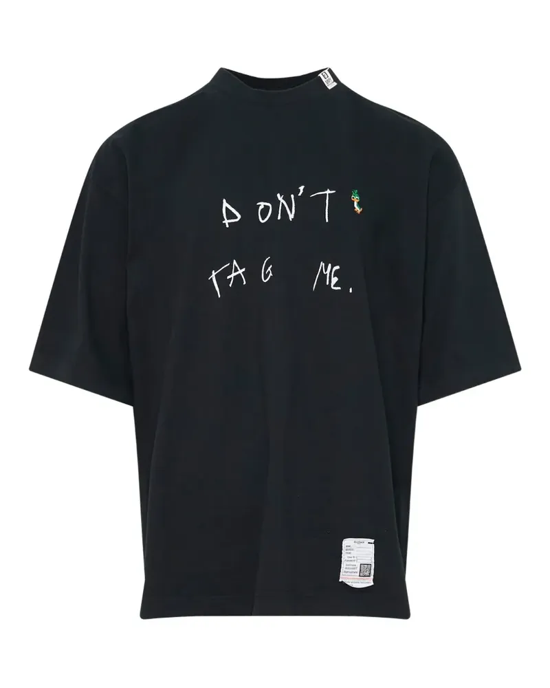 MIHARAYASUHIRO Don't Tag Me. printed cotton T-shirt - Schwarz Schwarz
