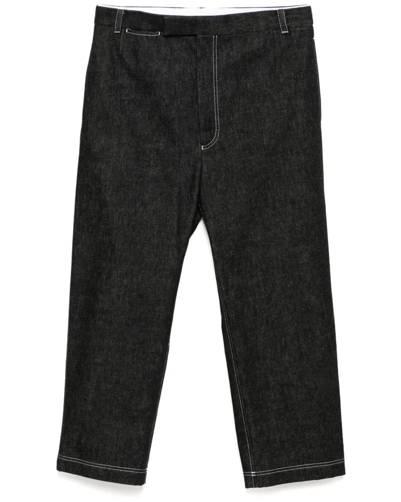 Thom Browne Unconstructed Jeans mit Kontrastnähten - Schwarz Schwarz
