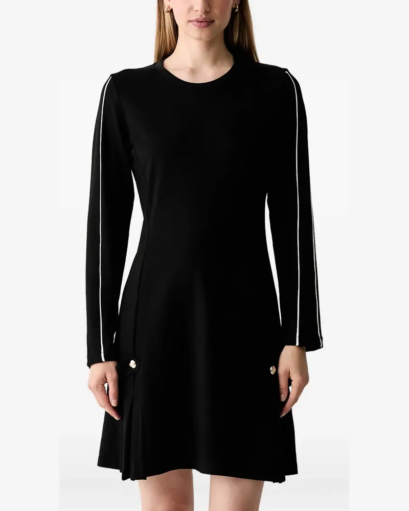 Liu Jo Kleid mit Seitenstreifen und Faltendetail - Schwarz Schwarz