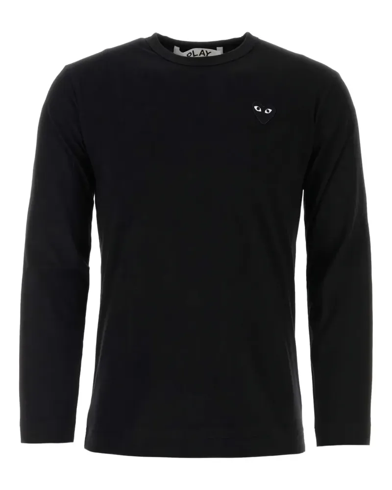 Comme des Garçons Langarmshirt mit Herzmotiv - Schwarz Schwarz
