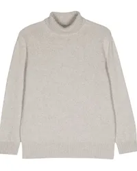 Malo Melierter Rollkragenpullover Grau