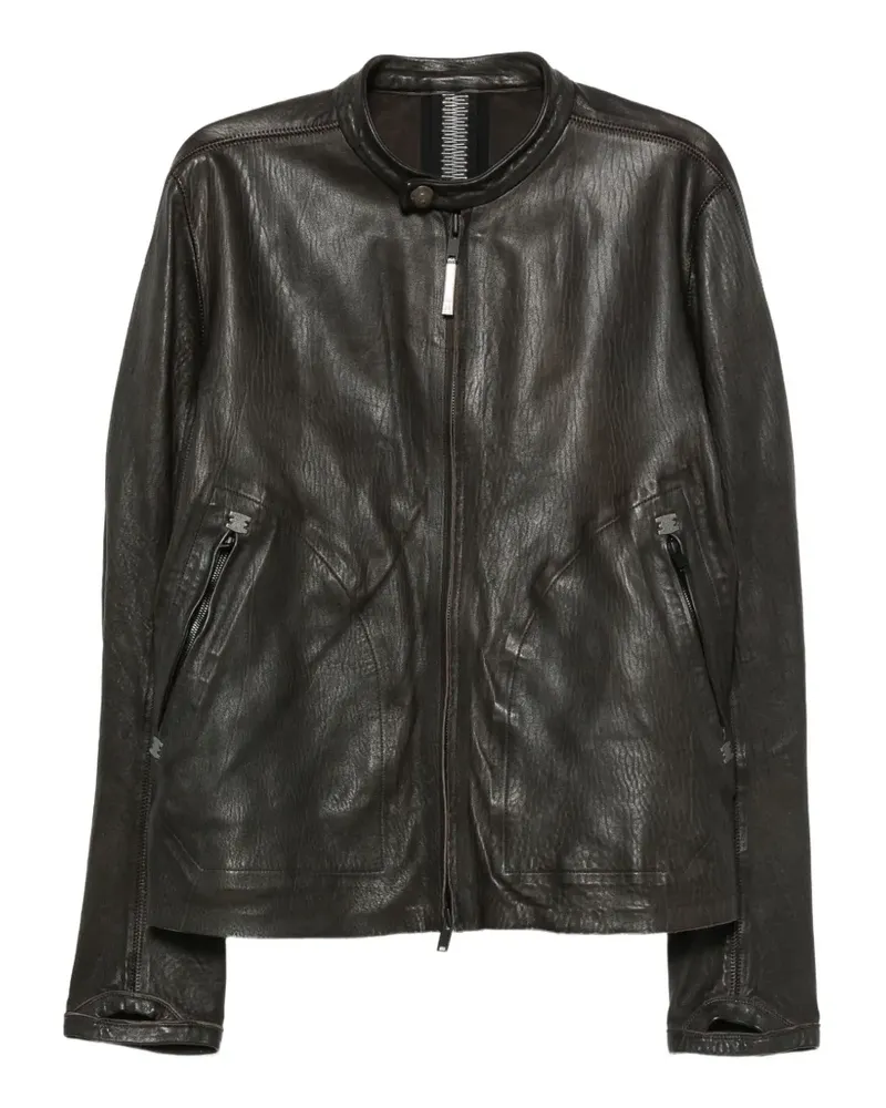 Isaac Sellam zip-up leather jacket - Braun Braun