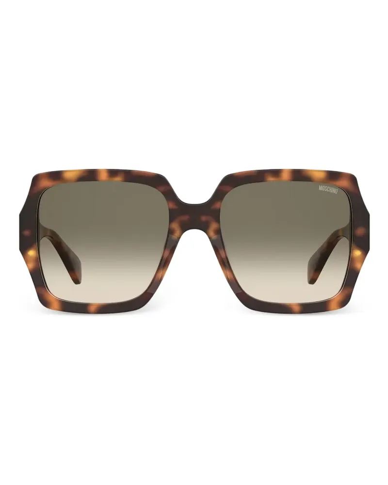 Moschino Sonnenbrille mit eckigem Gestell - Braun Braun