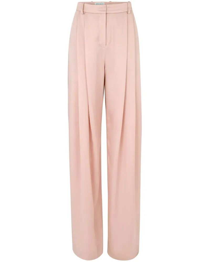 Nina Ricci Wide-Leg-Hose mit Bundfalten - Rosa Rosa