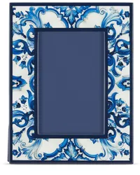 Dolce & Gabbana Bilderrahmen mit Majolica-Print Blau