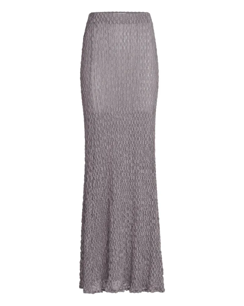 Silvia Tcherassi Ciji textured maxi skirt - Grau Grau