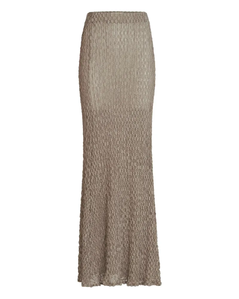 Silvia Tcherassi Ciji textured maxi skirt - Grau Grau
