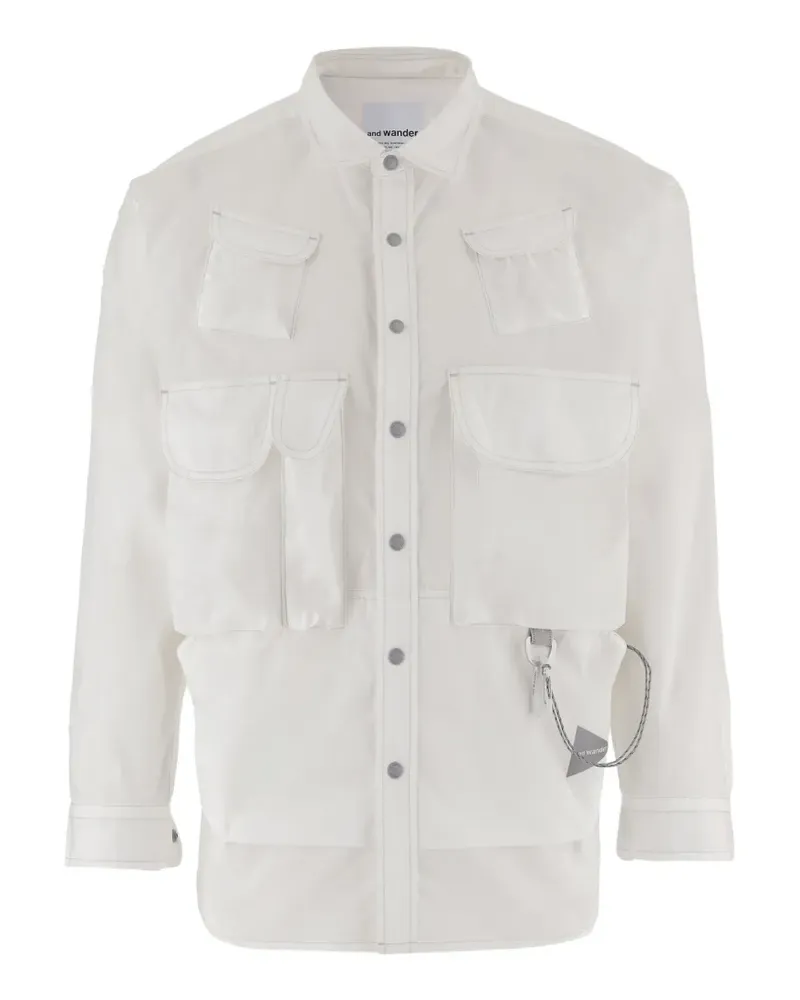 and wander pocket shirt - Weiß Weiß