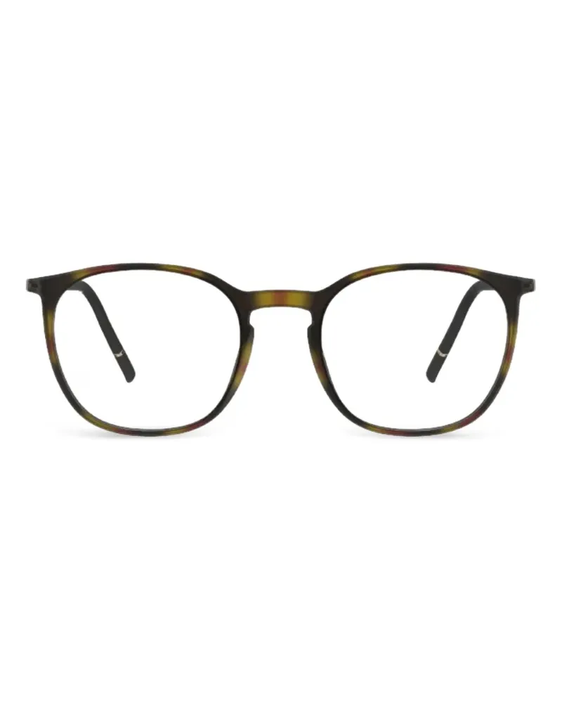 Silhouette SPX Illusion tortoiseshell-effect round-frame glasses - Braun Braun