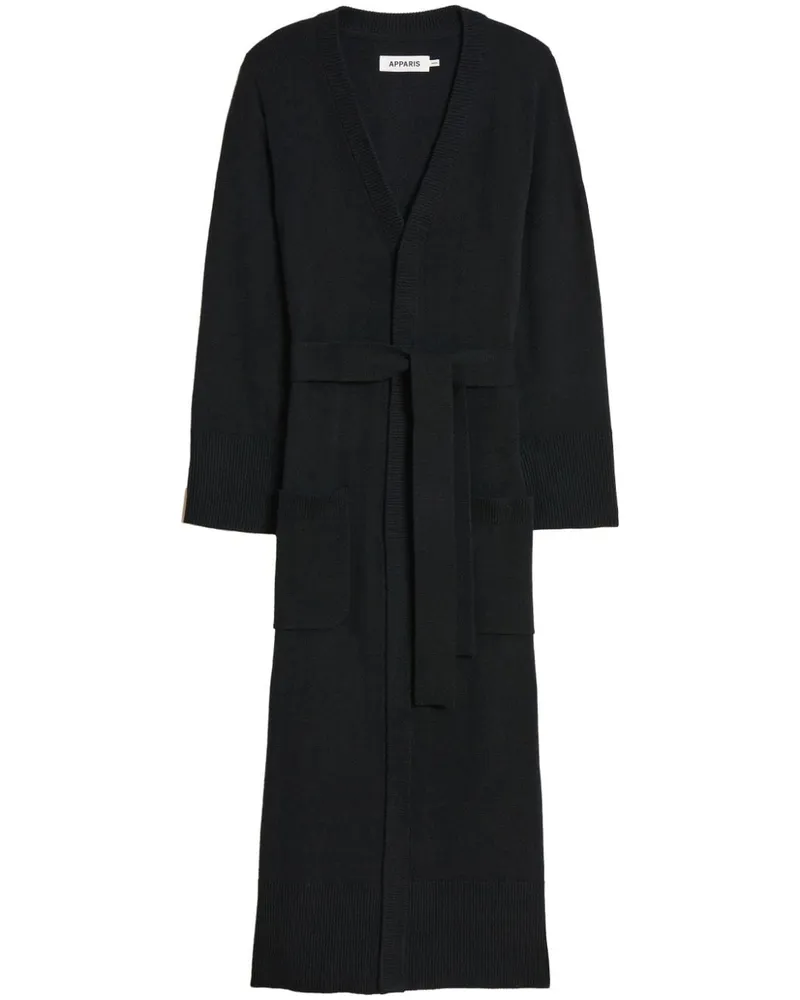 APPARIS Langer Cardigan Schwarz