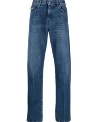 Versace Halbhohe Straight-Leg-Jeans Blau