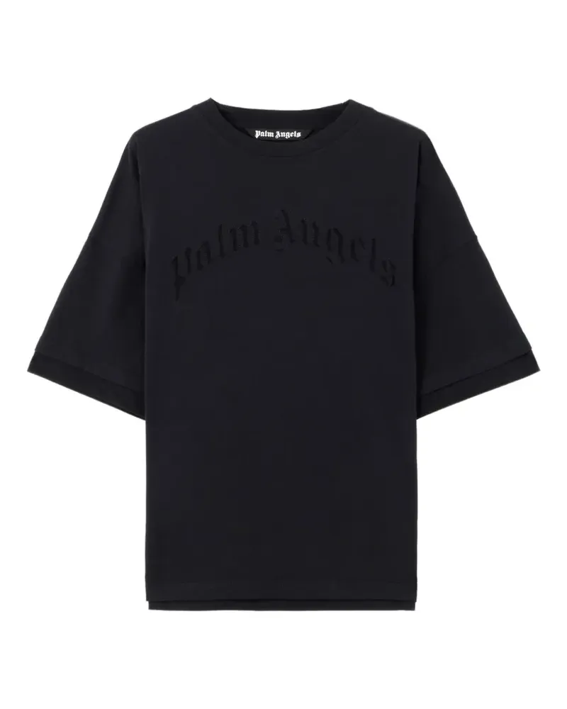 Palm Angels T-Shirt im Layering-Look mit Logo - Schwarz Schwarz
