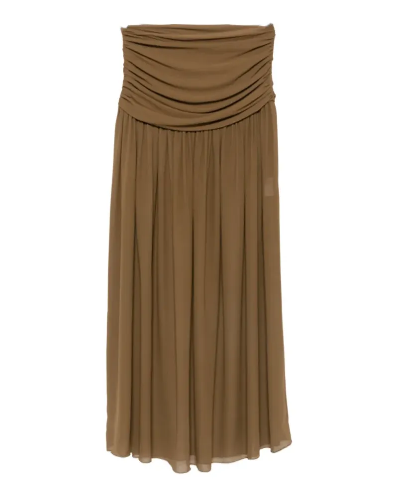 De La Vali Agapito ruched maxi skirt - Braun Braun