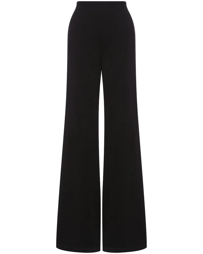 Alberta Ferretti Taillenhohe Palazzohose - Schwarz Schwarz