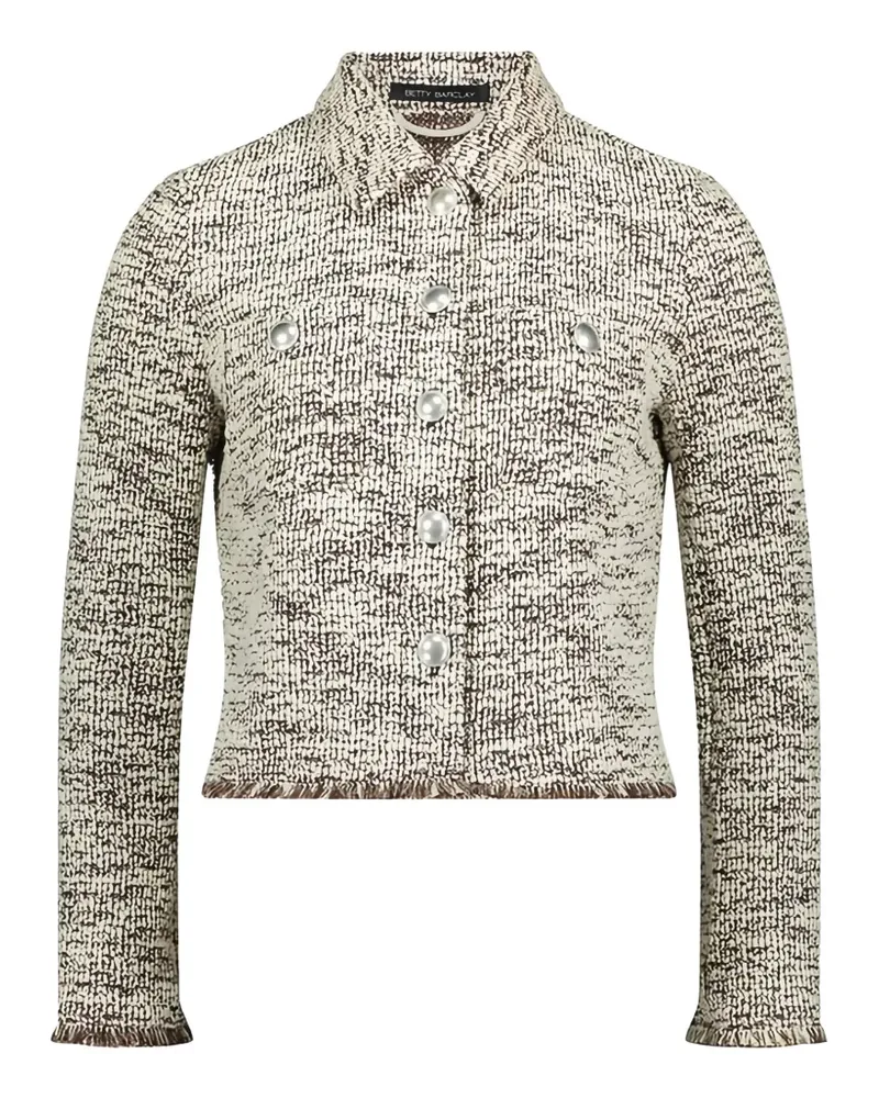 Betty Barclay Ausgefranste Bouclé-Jacke - Nude Nude