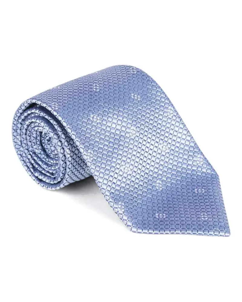 Brioni textured silk tie - Blau Blau