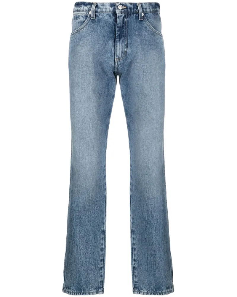 Bally Straight-Leg-Jeans mit Logo-Patch - Blau Blau