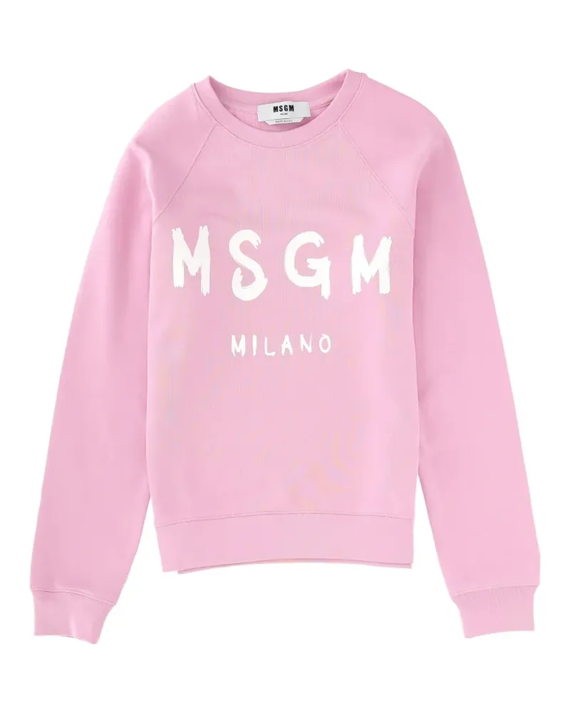 MSGM Sweatshirt mit Logo-Print - Rosa Rosa