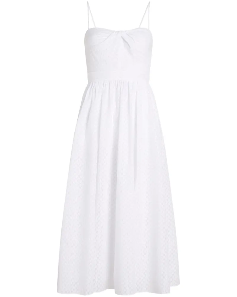 Karl Lagerfeld Midikleid mit Muster - Weiß Weiß