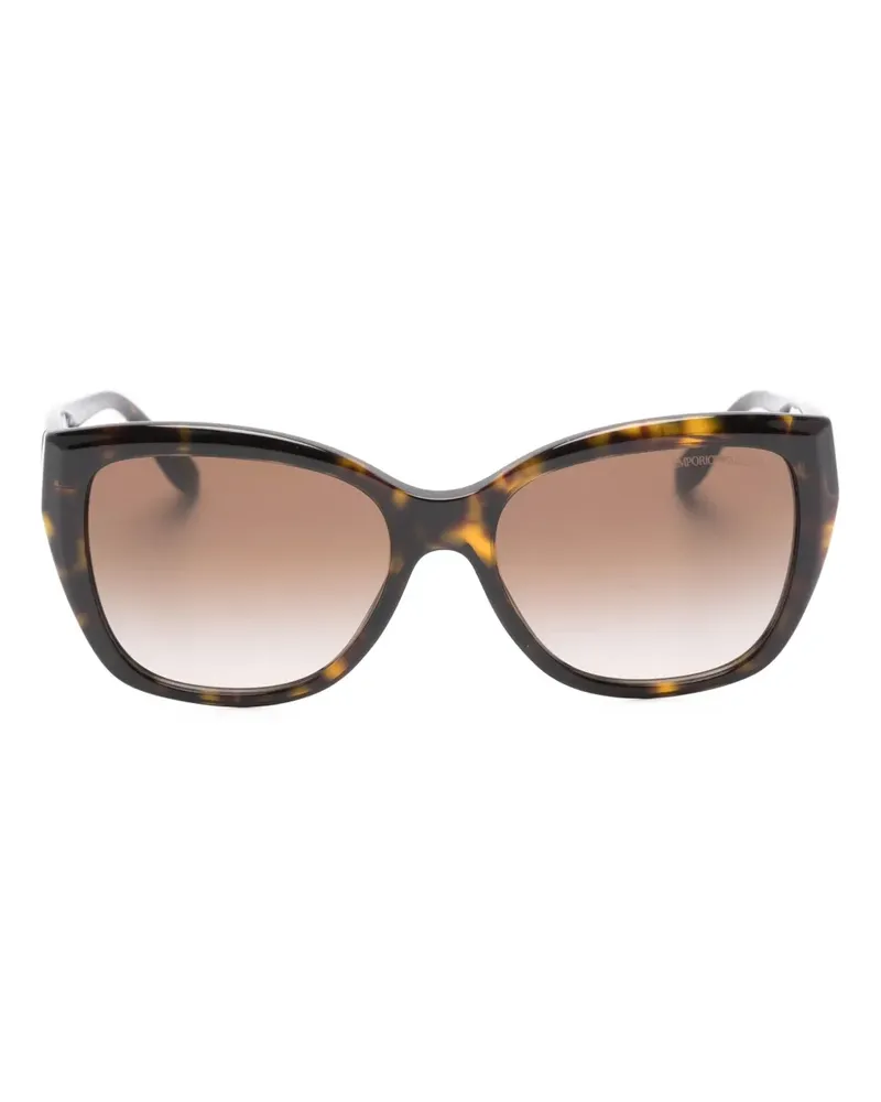 Emporio Armani geometric sunglasses - Braun Braun