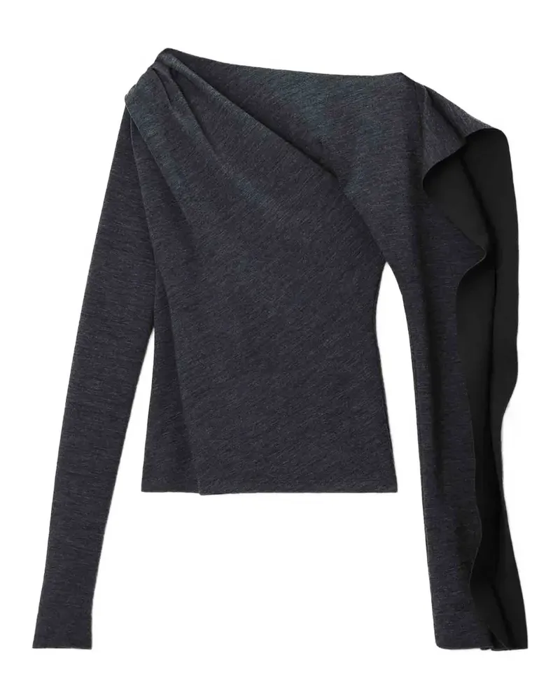 Alexander Wang Schulterfreier Pullover mit Rüschen - Grau Grau