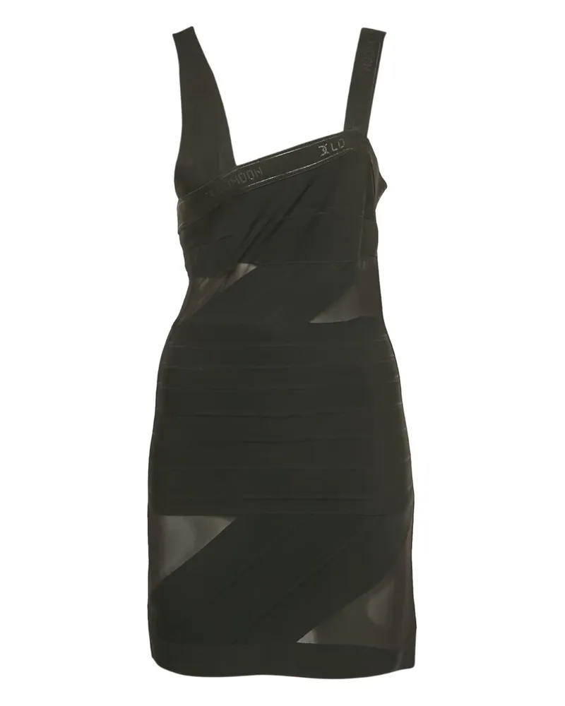 David Koma Kleid mit Mesh-Struktur - Schwarz Schwarz