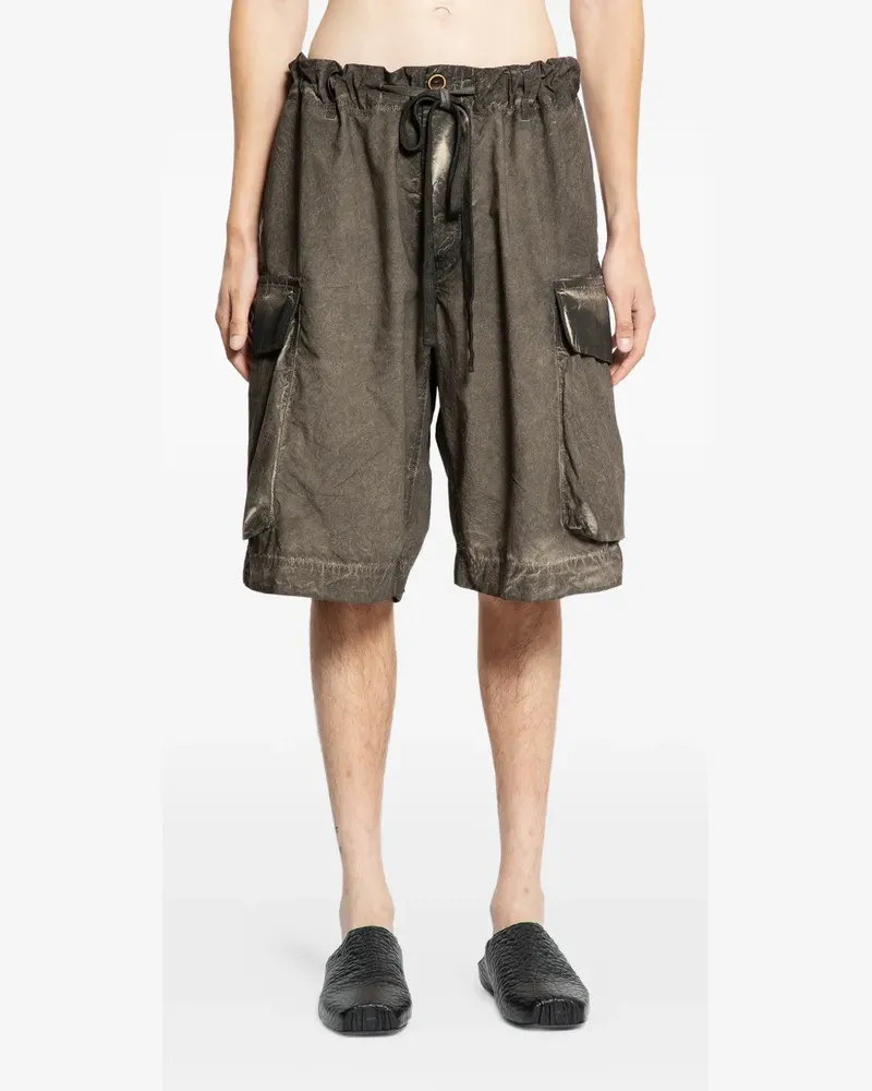 Uma Wang overdyed cargo shorts - Grau Grau