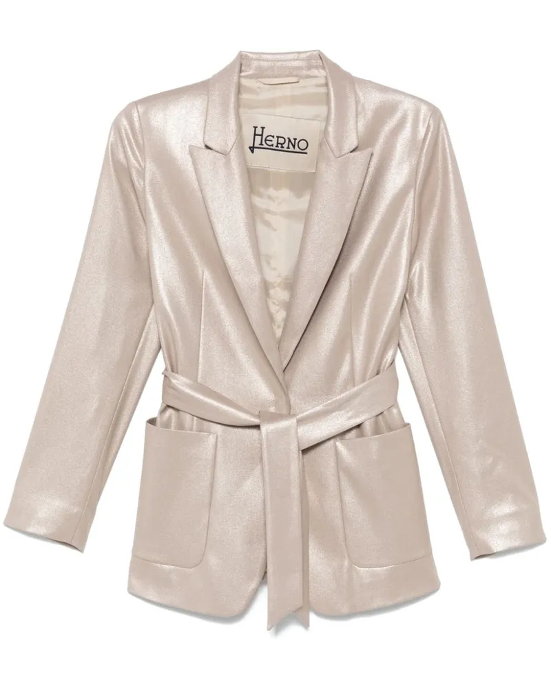 Herno Blazer aus Lamé - Nude Nude