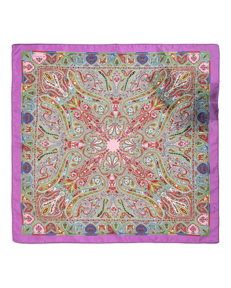 Etro Schal aus Seide mit Paisleymuster - Violett Violett