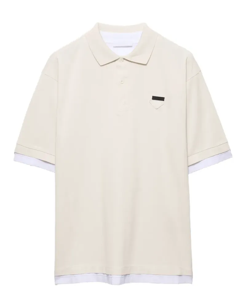 Prada Poloshirt aus Baumwolle - Nude Nude
