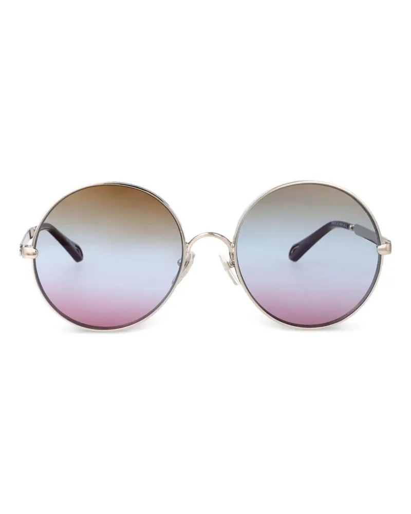 Chloé Sonnenbrille mit rundem Gestell - Silber Silber