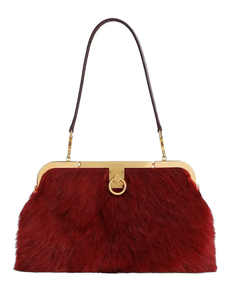 Dolce & Gabbana Amanda handbag in sheepskin and crocodile leather - Rot Rot