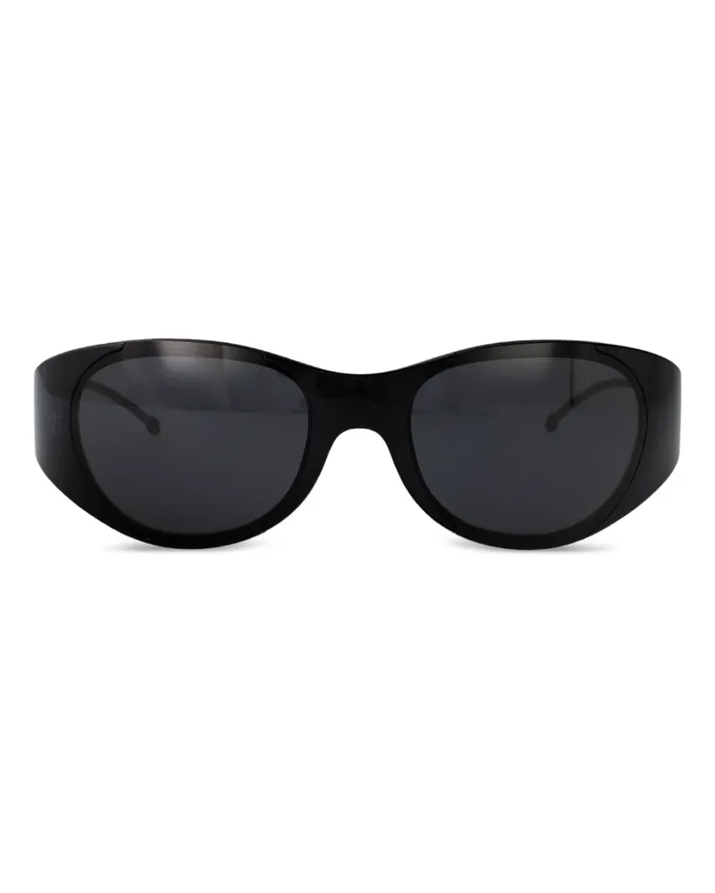 Diesel Sonnenbrille mit ovalem Gestell - Schwarz Schwarz