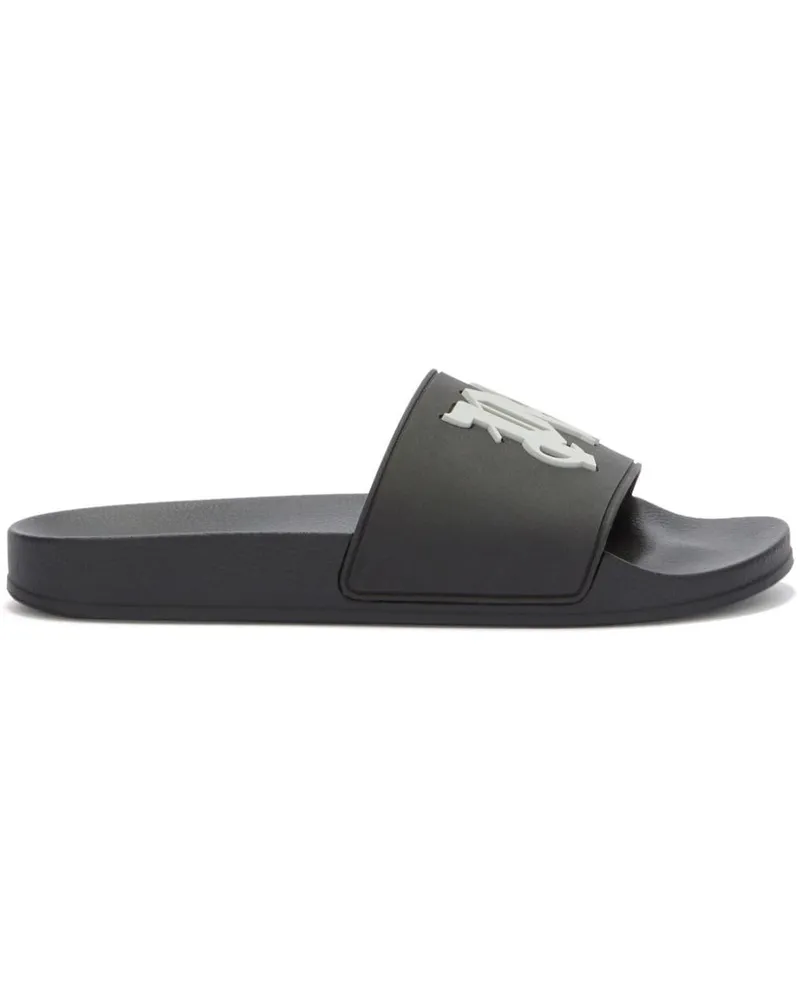 Palm Angels Pantoletten mit Monogramm-Prägung - Schwarz Schwarz