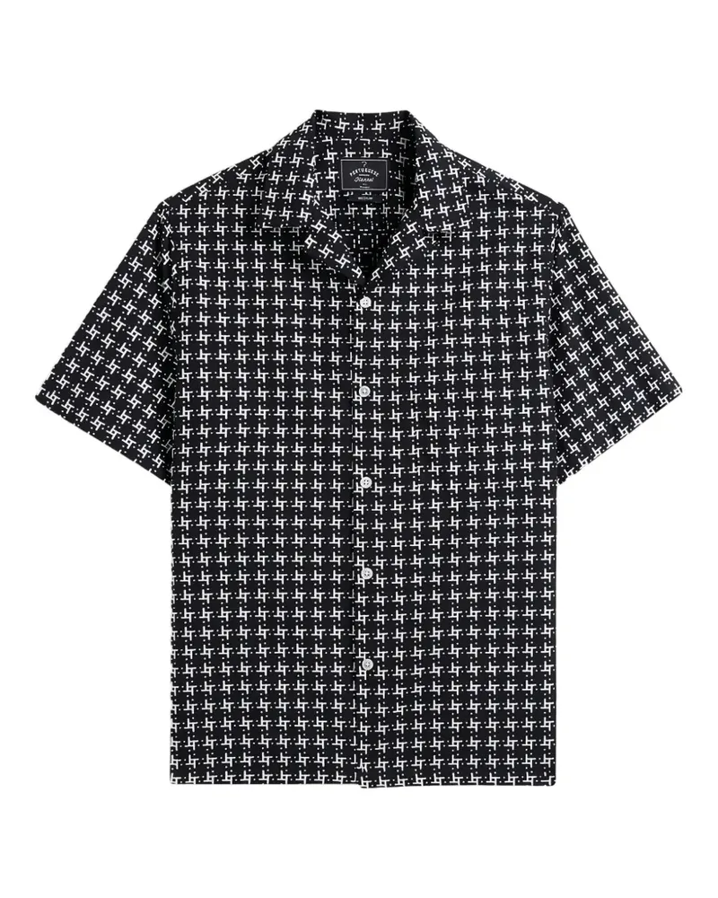 Portuguese Flannel Calypso geometric-print shirt - Schwarz Schwarz