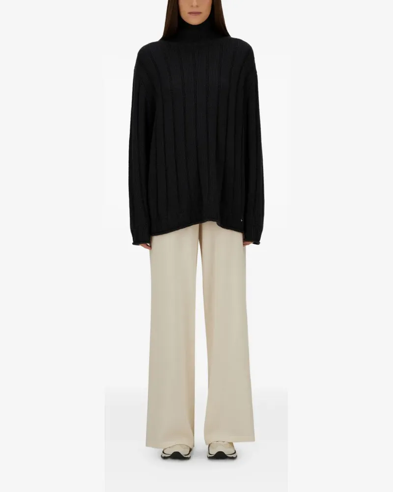 Herno ribbed high-neck sweater - Schwarz Schwarz
