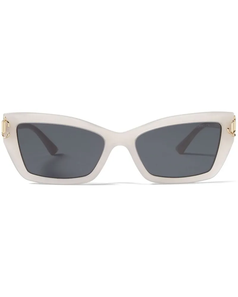Jimmy Choo Isla Sonnenbrille mit Cat-Eye-Gestell - Weiß Weiß