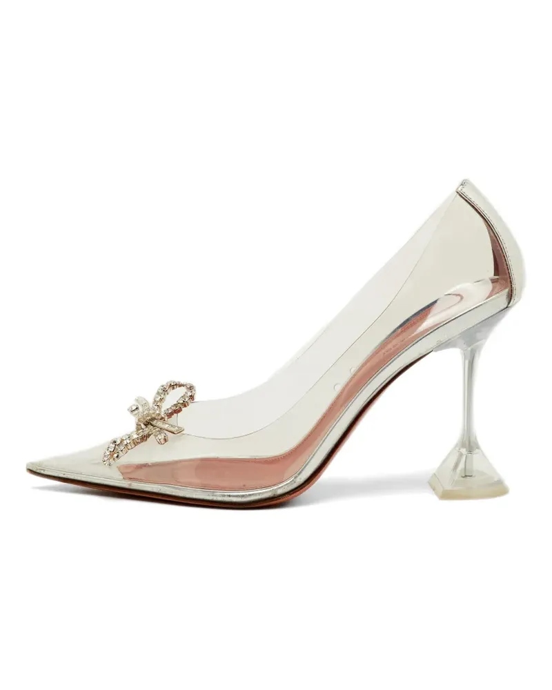 Amina Muaddi Rosie crystal-bow pumps - Silber Silber