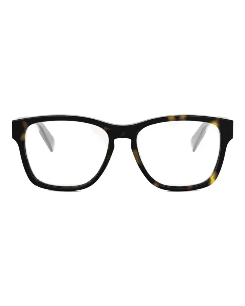 Bulgari Brille mit eckigem Gestell - Schwarz Schwarz