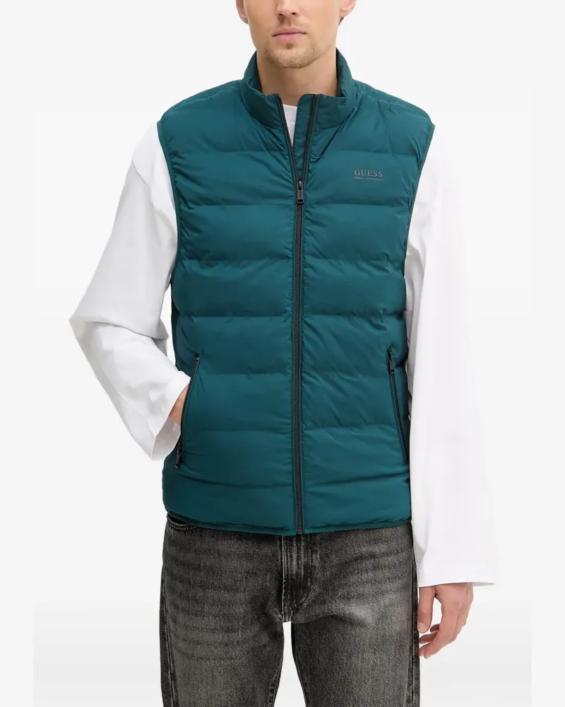 Guess Gesteppte Weste mit Reißverschluss - Grün Grün