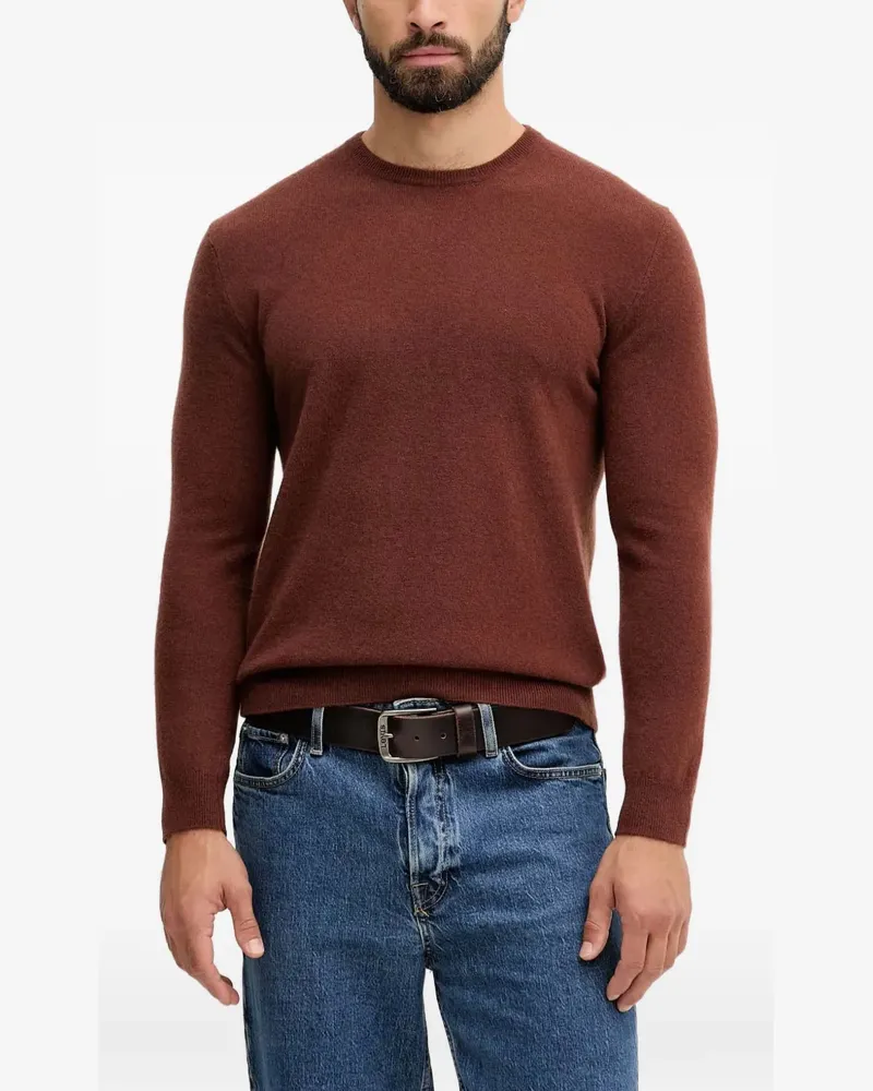 Benetton Pullover mit rundem Ausschnitt - Braun Braun