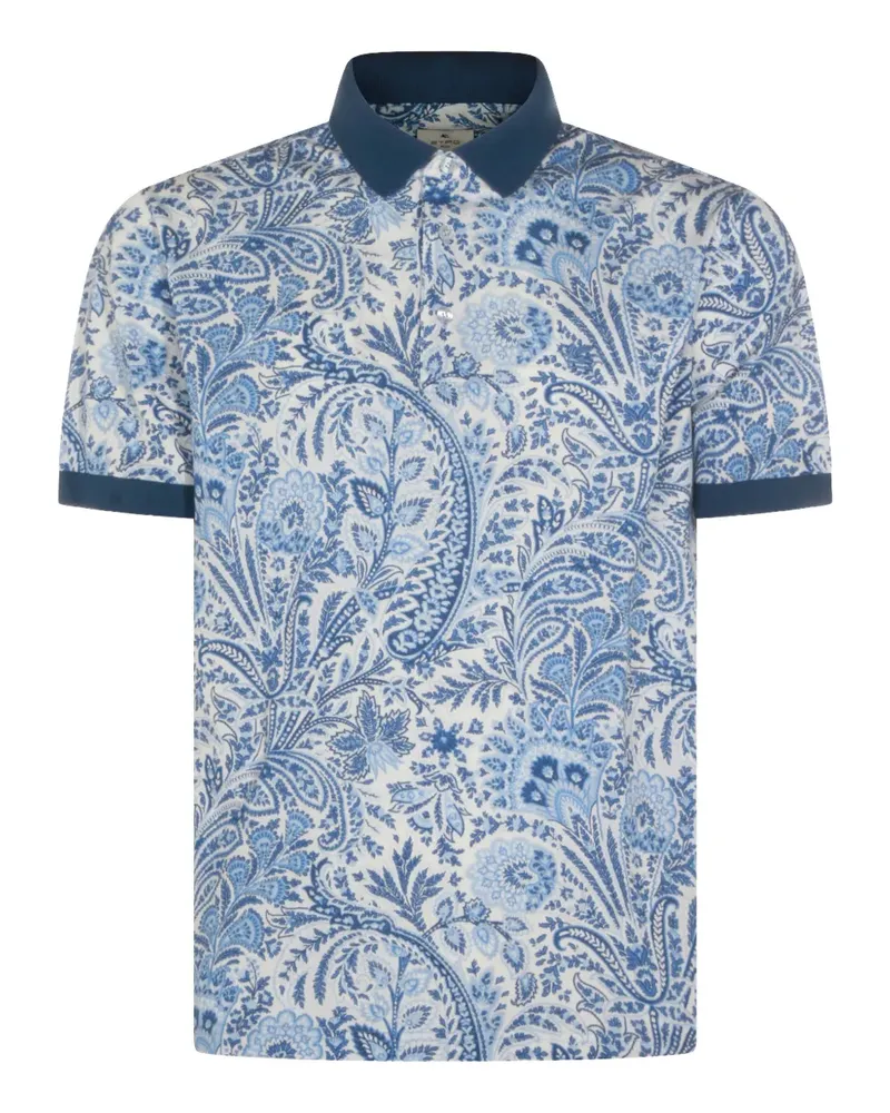 Etro Poloshirt mit Paisley-Print - Weiß Weiß