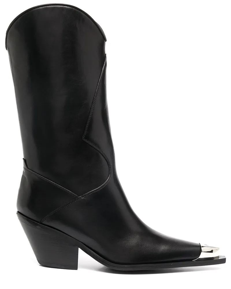 MISBHV Stiefeletten mit Metallic-Kappe - Schwarz Schwarz